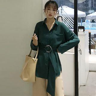 Chiffon Shirt With Belt