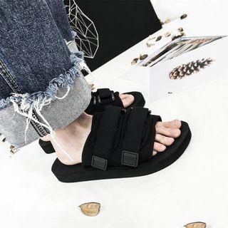 Couple Matching Adhesive Strap Slide Sandals