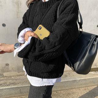 Oversize Thick Cable Sweater