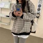 Long-sleeve Tweed Sweatshirt