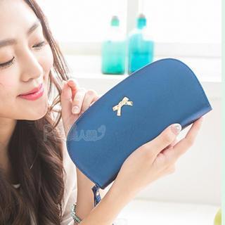 Faux-leather Bow-accent Wallet