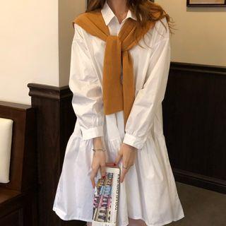 Long-sleeve A-line Shirt / Shawl
