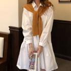Long-sleeve A-line Shirt / Shawl