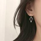 925 Sterling Silver Dangle Earring 1 Pair - Earring - Geometric - Semicircle - One Size