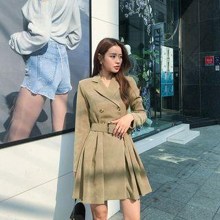 Belted Flared Mini Blazer Dress