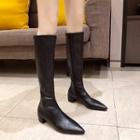 Chunky Heel Pointy Tall Boots