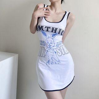Print Mini Sheath Tank Top
