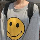 Smiley Long T-shirt Dress