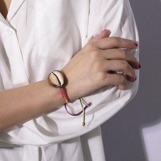 Shell String Woven Bracelet 0449 - Multicolour - One Size