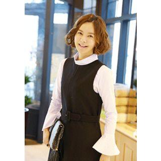 Round-neck Jumpsuit With Belt