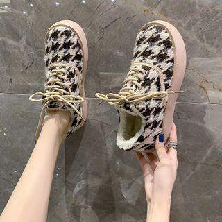 Houndstooth High-top Sneakers