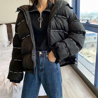 Lettering Loose-fit Padded Jacket