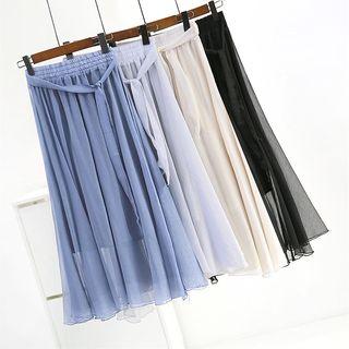 Tie-waist Chiffon Skirt