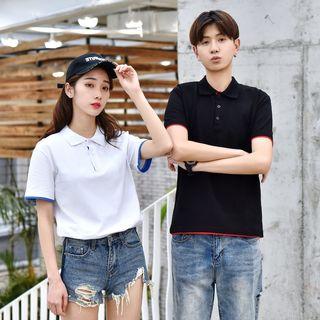 Couple Matching Short-sleeve Polo Collar T-shirt