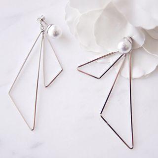 Faux Pearl Geometric Ear Jacket