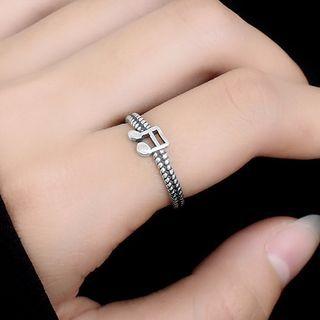 Musical Note Sterling Silver Ring Silver - One Size
