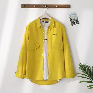 Long-sleeve Letter Print Shirt
