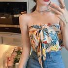 Floral Bow Tube Top
