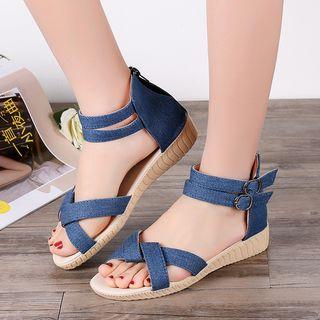 Criss-cross Belted Sandals