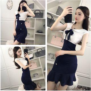 Bow Panel Sleeveless Dress