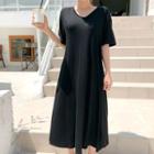 Cross-strap Back T-shirt Dress