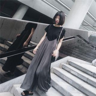 Wide-leg Strappy Jumper Pants