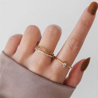 Rhinestone Ring / Layered Ring