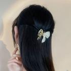 Butterfly Faux Pearl Alloy Hair Clamp