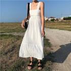 Tie-back Strappy A-line Midi Dress
