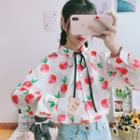 Fruit Print Long-sleeve Shirt As Shown In Figure - One Size