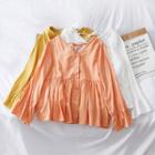 Reversible Chiffon V-neck Shirt