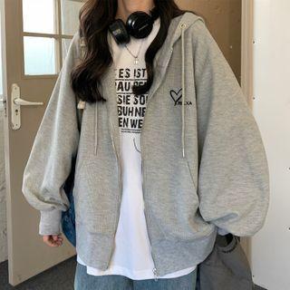 Heart Zipped Hoodie