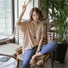 Asymmetric-shoulder T-shirt