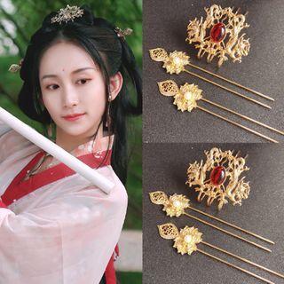 Retro Alloy Faux Crystal Hair Stick / Hair Comb