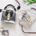Transparent Panel Cross Bag With Wristlet
