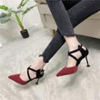 Pointy-toe Cross Strap Stiletto Heel Sandals