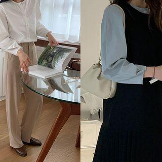 Round-neck Plain Shirt