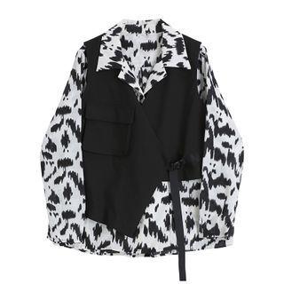 Set: Patterned Shirt + Vest