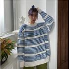 Striped Sweater Stripes - Blue & White - One Size