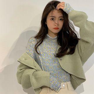 Cropped Toggle Cardigan