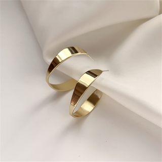 Alloy Open Hoop Earring 1 Pair - Ear Studs - One Size