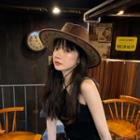 Suede Cowboy Hat Dark Coffee - M- 56-58cm