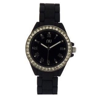 Aluminium-effect Bracelet Wrist Watch Black - One Size