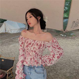 Floral Blouse Floral - Pink & White - One Size