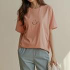 Smiley-printed Cotton T-shirt
