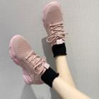 Platform Chunky Lace Up Mesh Sneakers