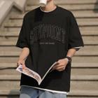 Short Sleeve Lettering Patch T-shirt