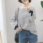 Loose-fit Striped Long-sleeve T-shirt