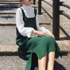 Sleeveless Midi Rib-knit Dress