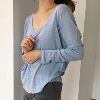 Long-sleeve Reversible T-shirt